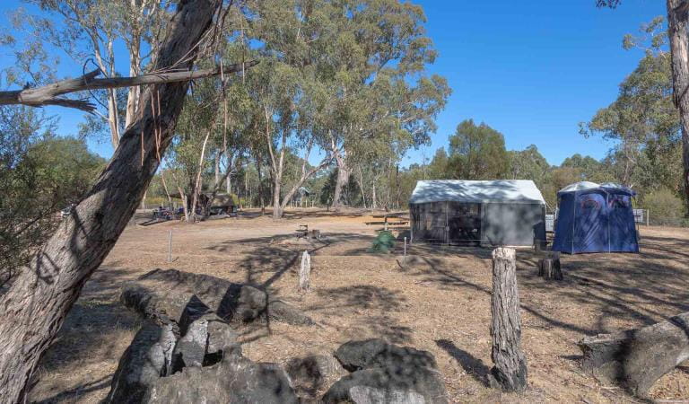 organicbanknotes | Smiths Mill Campground: Camp at Smiths Mill Campground.